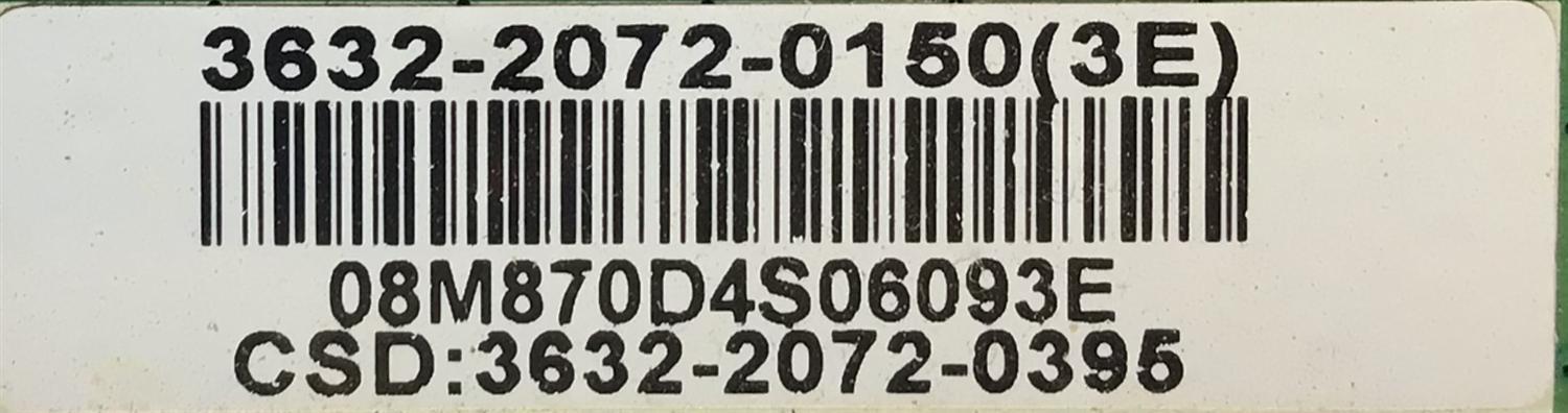 MAIN PARA SMART TV VIZIO / NUMERO DE PARTE / 3632-2072-0150 / 0171-2272-4813 / 3632-2072-0395 / 08M870D4S06093E / MODELO E320I-A0 LAEFNL - Imagen 3